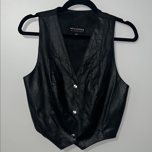 Wilsons Leather Classic Black Vest - Picture 1 of 3